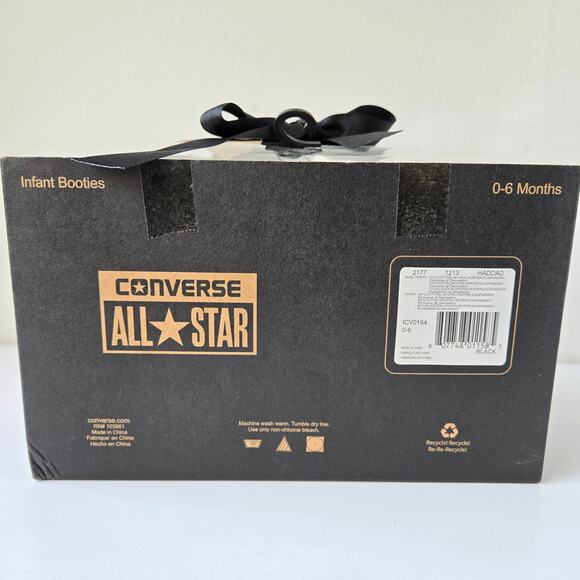 Converse All Star NEW 4-Pack Infant Booties Socks Size 0-6 Months NIB Gift Box - Picture 8 of 12